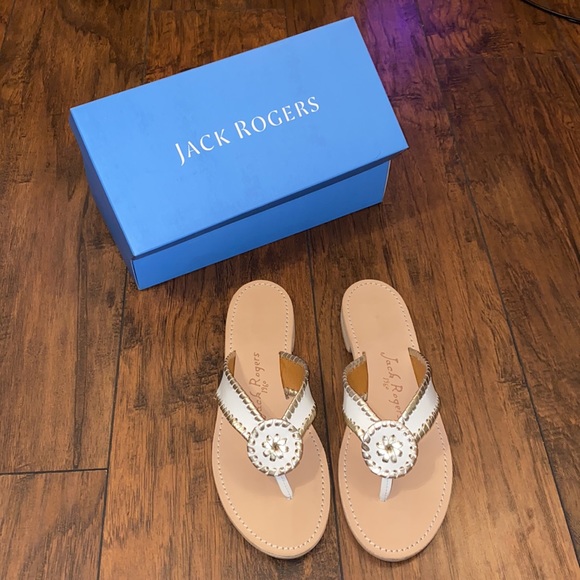 Jack Rogers Ro Laced Leather Sandals 9.5 - Picture 1 of 9